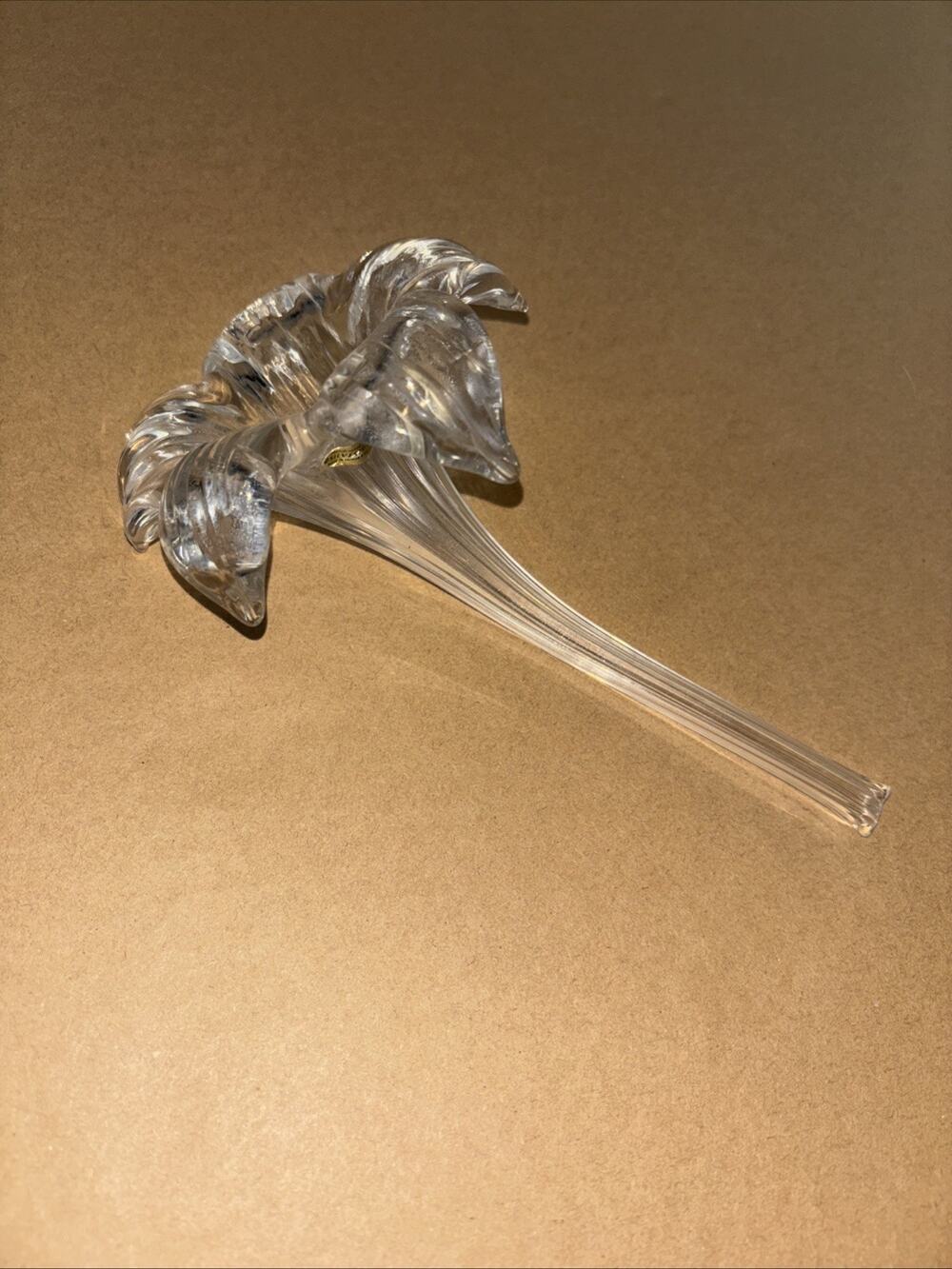 Vintage Sylvestri Glass Flower 8 Inch